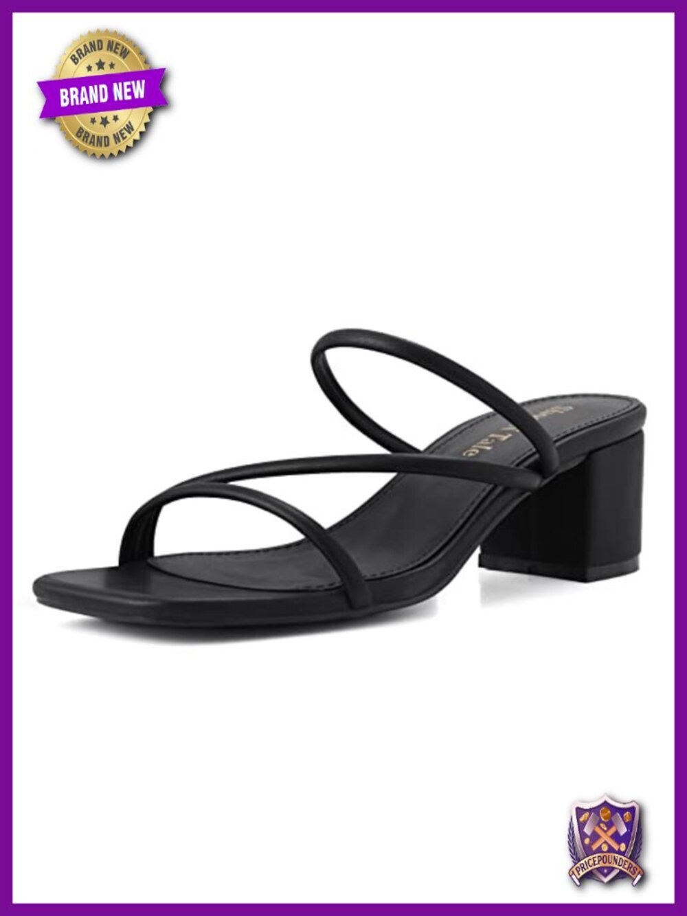 Strappy Heels Block Heel Sandals Square Open Toe Slip On Slides Mules